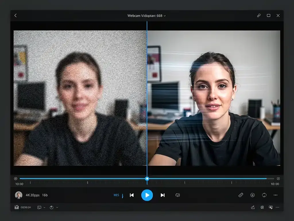 Confronto visivo tra streaming a bassa risoluzione e streaming 4K 60fps di alta qualità.