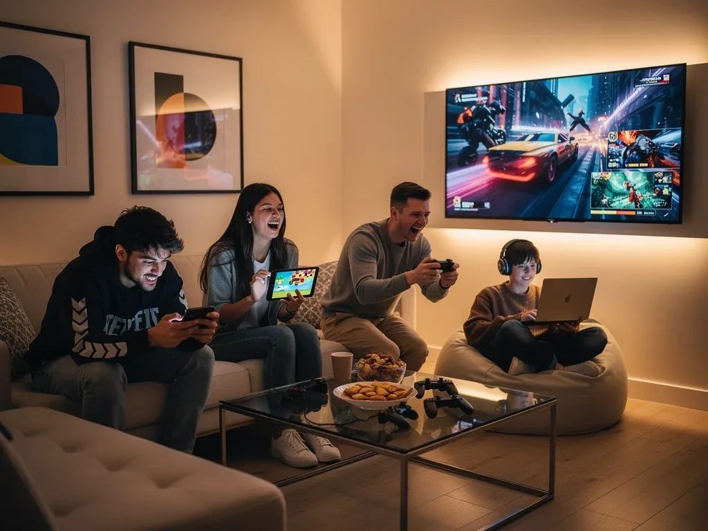 Giovani giocatori italiani sperimentano nuove piattaforme di cloud gaming su diversi dispositivi.