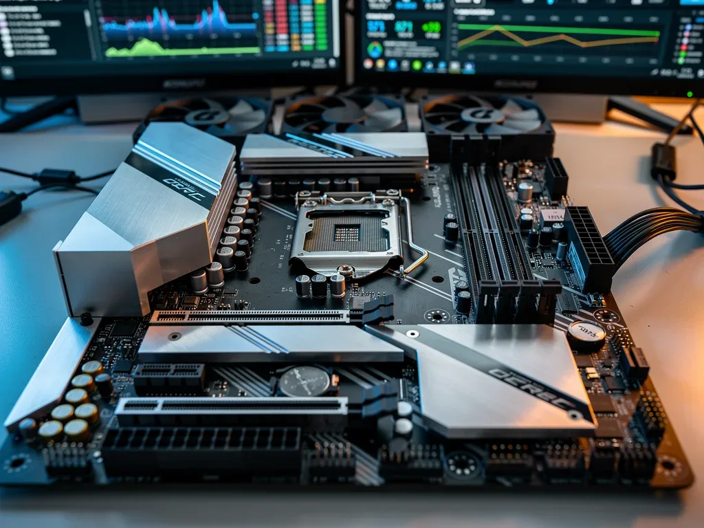 Interno di un PC gaming con componenti CPU e GPU in evidenza per overclocking