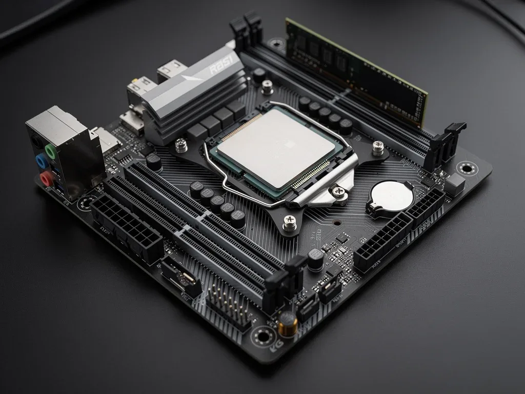 Scheda madre Mini-ITX ad alte prestazioni per PC gaming compatto.