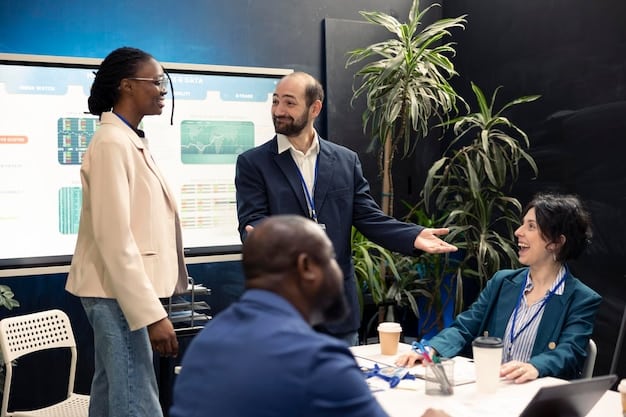 A diverse group of investors in a modern conference room, looking attentively at a presentation about an esports startup. The image should convey professionalism and the dynamic nature of esports investment.