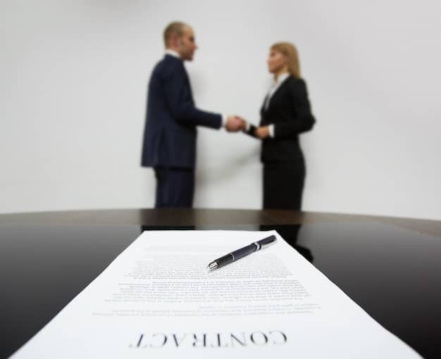 A close-up of a contract being signed by two individuals, highlighting the commitment and agreement between the parties. The setting is a modern office, symbolizing the professional nature of esports contracts.