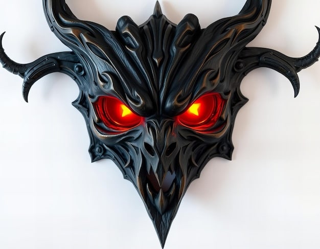 A detailed close-up of the Infernal Dragon Soul buff icon in League of Legends. The image highlights the fiery effects and visual cues associated with the Infernal Soul, with annotations pointing out the specific damage reduction introduced in Patch 14.25. The focus is on illustrating the numerical impact of the adjustments.
