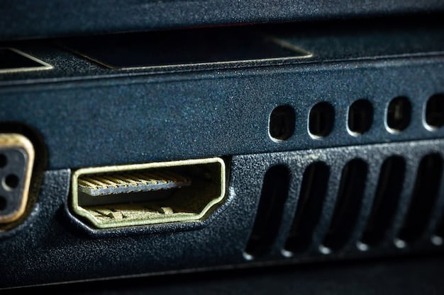 A close-up shot of the HDMI ports on the back of a modern 2024 television, with one port clearly labeled 