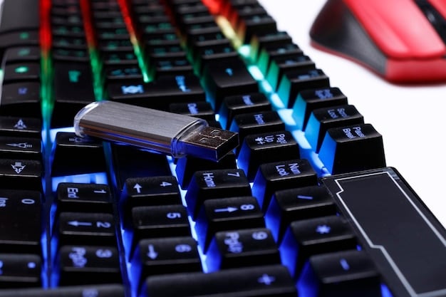 A detailed, close-up shot of a sophisticated gaming system setup, featuring a high-performance PC, multiple monitors, and advanced peripherals, emphasizing the technological complexity and premium hardware in modern gaming.