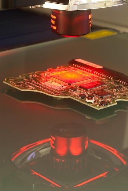 A close-up of a laptop's powerful GPU chip, with heat sinks and intricate circuitry visible, next to a detailed 4K display panel reflecting game graphics.