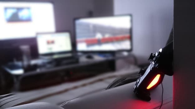 A close-up shot of a gaming monitor's display, showing extreme clarity during a fast-moving scene in an eSports game, highlighting individual pixels and minimal motion blur.