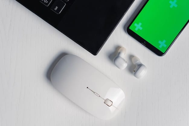 A sleek, wireless gaming mouse showcasing its ergonomic curves, next to a charging dock or a USB dongle, with a soft glow illustrating its advanced technology.