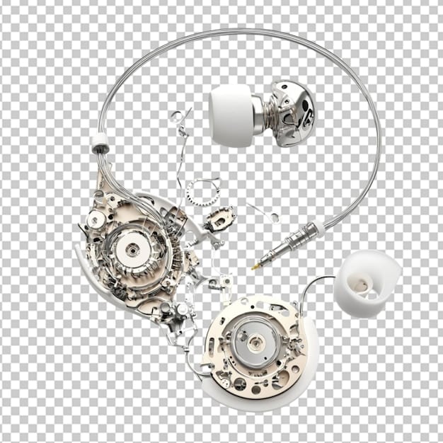 An exploded view diagram of a headset showing the internal components, with a focus on the different types of audio drivers (dynamic, planar magnetic, etc.) within the earcups, illustrating their physical differences.