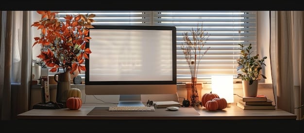 A well-organized desk setup with an ultrawide monitor displaying multiple open application windows side-by-side, such as a code editor, a browser, and a communication app, illustrating enhanced productivity.