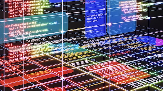 A close-up of a computer screen displaying lines of complex code with highlighted sections indicating the security vulnerability within the game launcher. The code snippets are related to user authentication and data transfer, highlighting the critical areas of concern in the PC Gaming News Alert: Major Security Vulnerability Discovered in Popular Game Launcher.