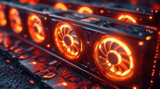 A close-up of a gaming laptop's cooling vents with visible heat distortion. The image highlights the challenge of heat dissipation in these devices. Mention the importance of adequate cooling solutions like 'Gaming Laptop Cooling Pads: Do They Really Reduce Temperatures by 10 Degrees?'.