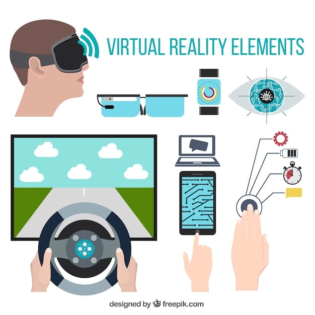 Illustrative diagram showing the technical components of a VR headset, such as the display panel, lenses, sensors, and tracking system. This visualization helps explain how each component contributes to the overall immersive experience, specifically for 'VR Headsets in 2025: Which Model Offers the Best Immersion for Under $500?'.