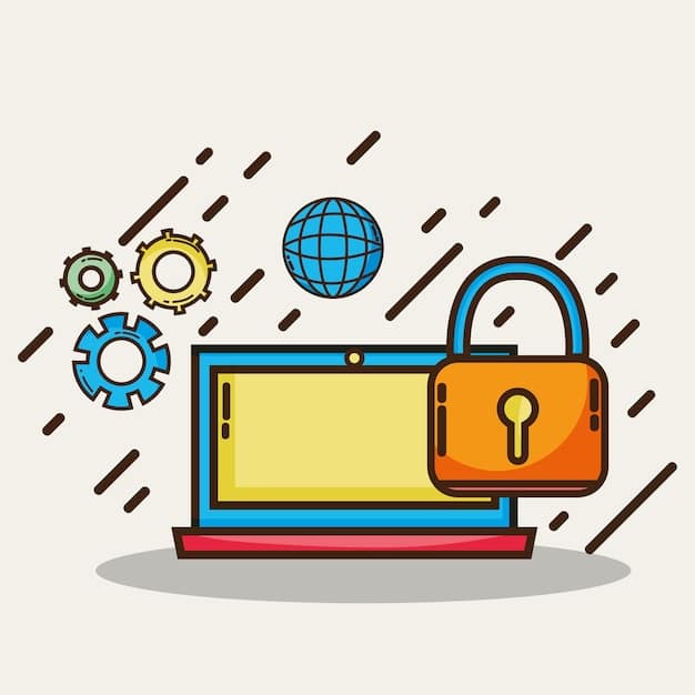 A stylized padlock icon protecting personal data flowing from a PC, depicting data security and privacy in the context of kernel-level access.