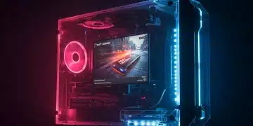 Futuristic gaming PC with PCIe Gen 5 SSD for fast game loading