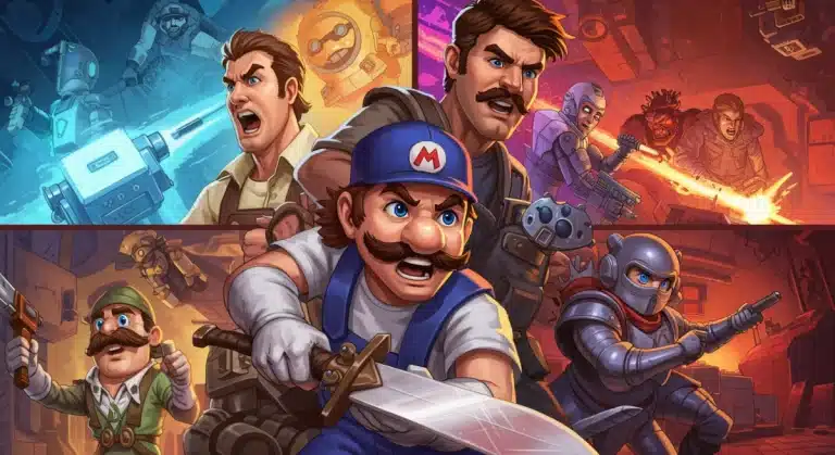 Modernized classic PC game characters from five different titles, representing critical updates and renewed gameplay in 2026.