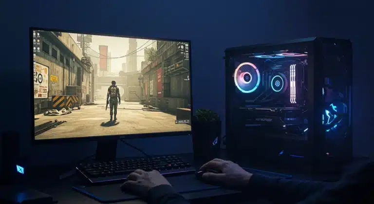 Gaming PC emulating next-gen console games at 4K 60FPS