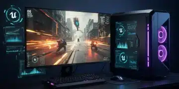 Optimized gaming PC running Unreal Engine 5.4 game with 15% performance boost