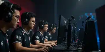 US esports team intensely practicing for international tournament