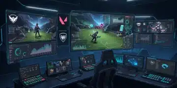 Advanced analytics dashboard showing Valorant match data for US esports teams