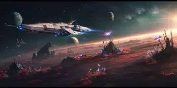 Starfield expansion 2026 cover art showing a new alien world and a player spaceship.