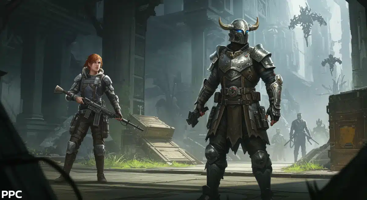 Screenshot of a new, graphically impressive PC game in action.