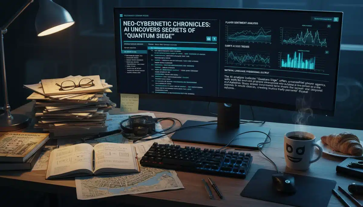 AI assisting gaming journalists in generating news reports and analyzing game data.