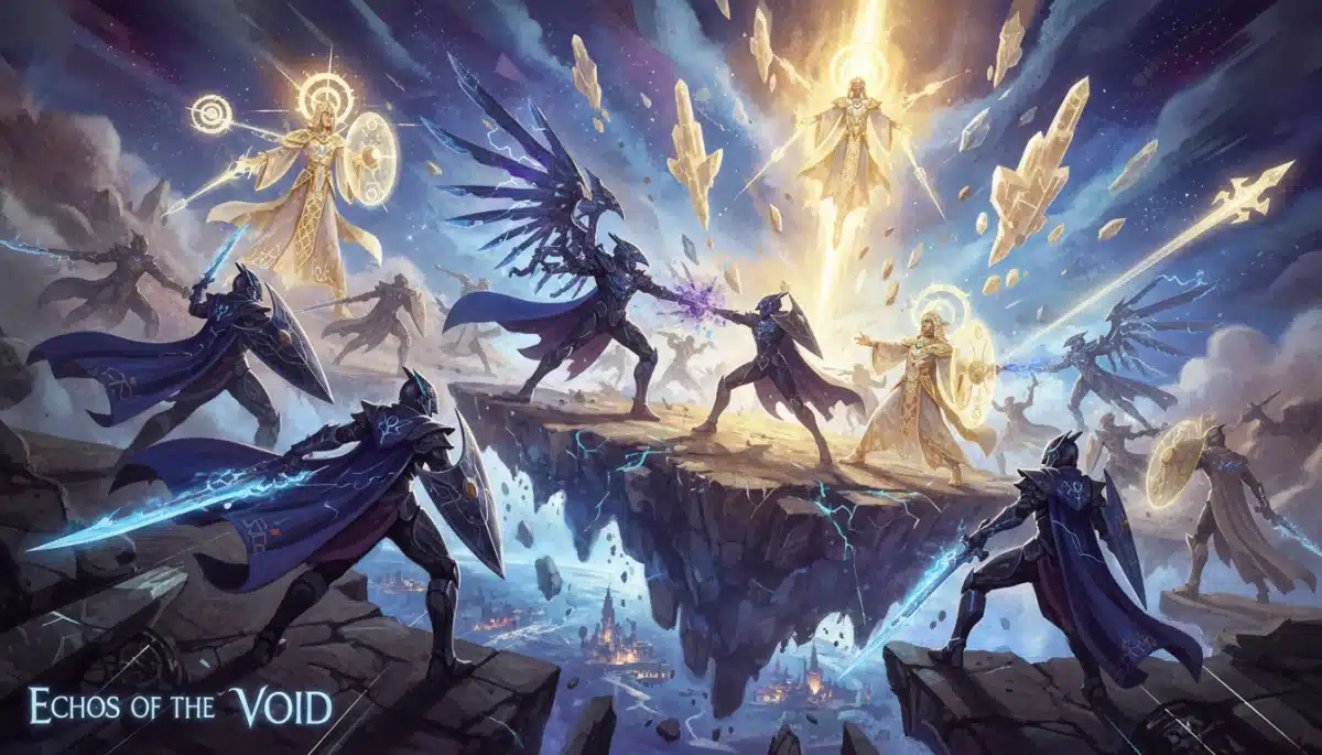 Concept art of a fierce battle from a new PC game IP, featuring unique character designs.