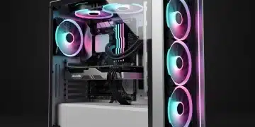 Case PC Gaming 2026: Flusso d'Aria, Cavi (ATX/Micro-ATX) Case per PC gaming futuristico con pannello trasparente, ventole RGB e gestione cavi ottimizzata per un flusso d'aria superiore.