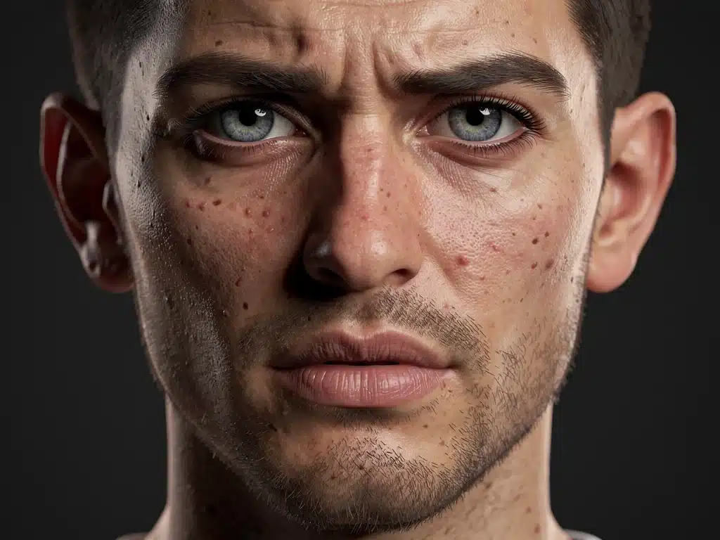 Primo piano dettagliato di un personaggio di gioco con animazioni facciali realistiche e texture ad alta risoluzione, esempio di grafica next-gen.